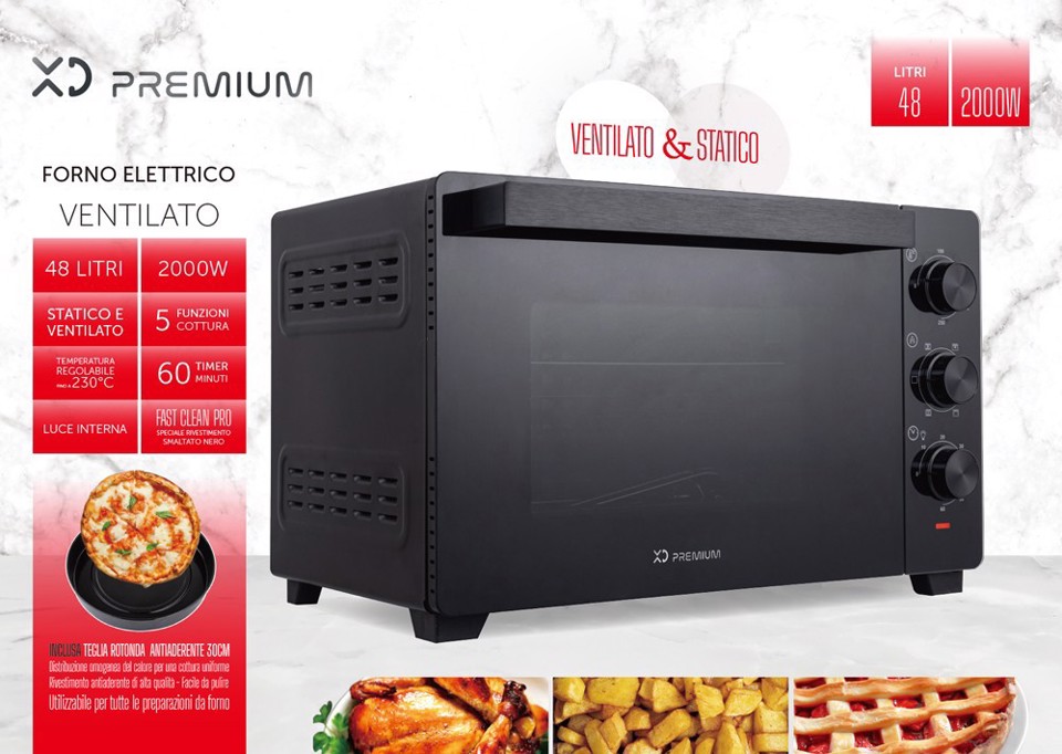XD Premium XDOMX48 forno 48 L 2000 W Nero