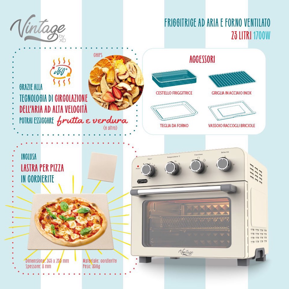 XD Vintage Friggitrice Ad Aria & Forno Ventilato - Vintage