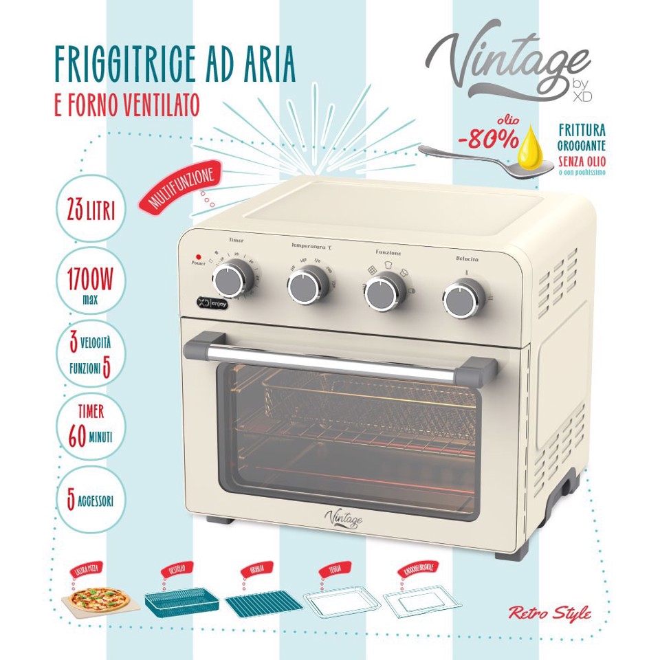 XD Vintage Friggitrice Ad Aria & Forno Ventilato - Vintage