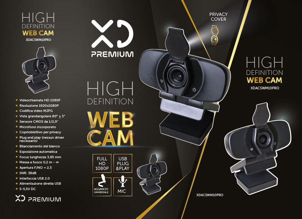 XD Enjoy XDACSWM10PRO webcam 2 MP 1920 x 1080 Pixel USB 2.0