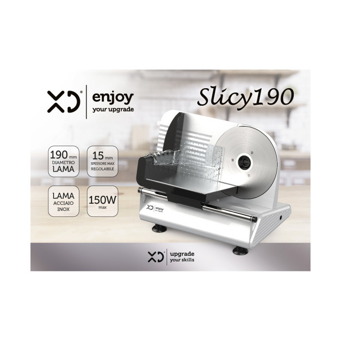 XD Enjoy XDATC003 affettatrice Elettrico 150 W Bianco Alluminio, Metallo