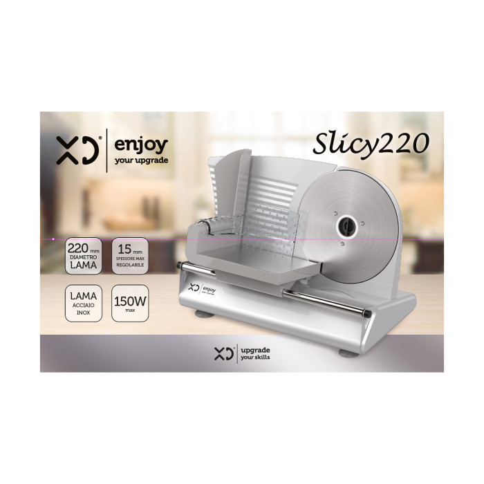 XD Enjoy XDATC008 affettatrice Elettrico 150 W Bianco Alluminio, Metallo