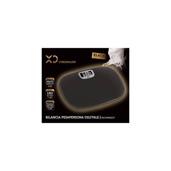 XD Enjoy XDCAM9221P bilance pesapersone Rettangolo Nero Bilancia pesapersone elettronica