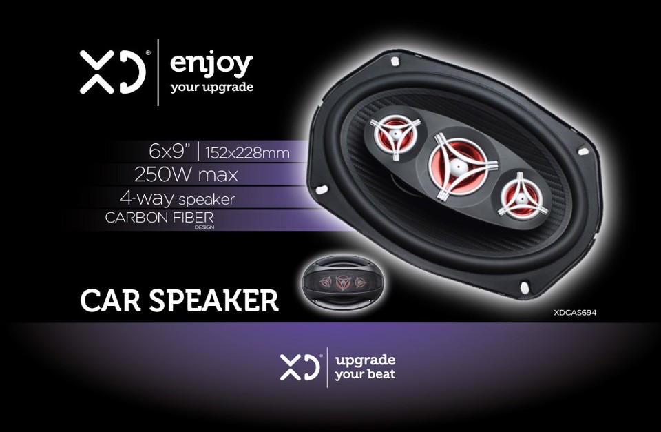 XD Enjoy XDCAS694 altoparlante auto 4-vie 250 W 1 pz