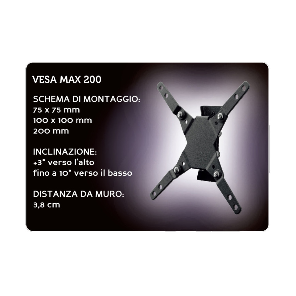XD Enjoy XDCIM20T Supporto TV a parete 94 cm (37") Nero