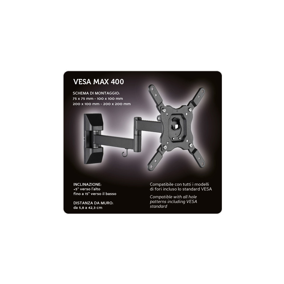 XD Enjoy XDCIM21A Supporto TV a parete 101,6 cm (40") Nero