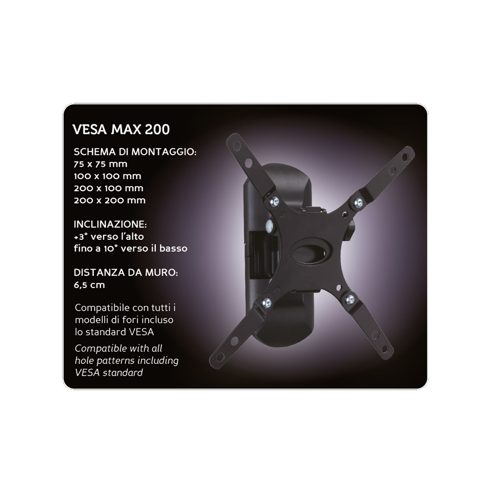 XD Enjoy XDCIM2343T Supporto TV a parete 101,6 cm (40") Nero