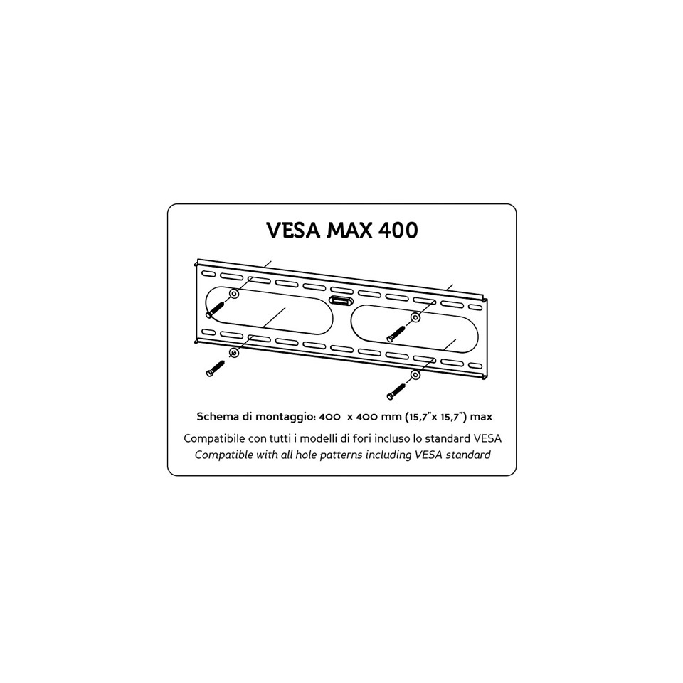 XD Enjoy XDCIM3720 Supporto TV a parete 139,7 cm (55") Nero