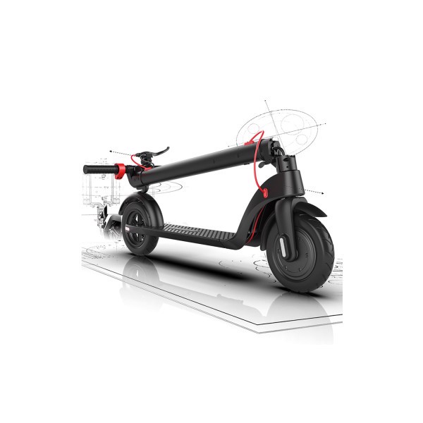 XD Enjoy XDCS518 monopattino elettrico 25 km/h Nero, Rosso 5 Ah