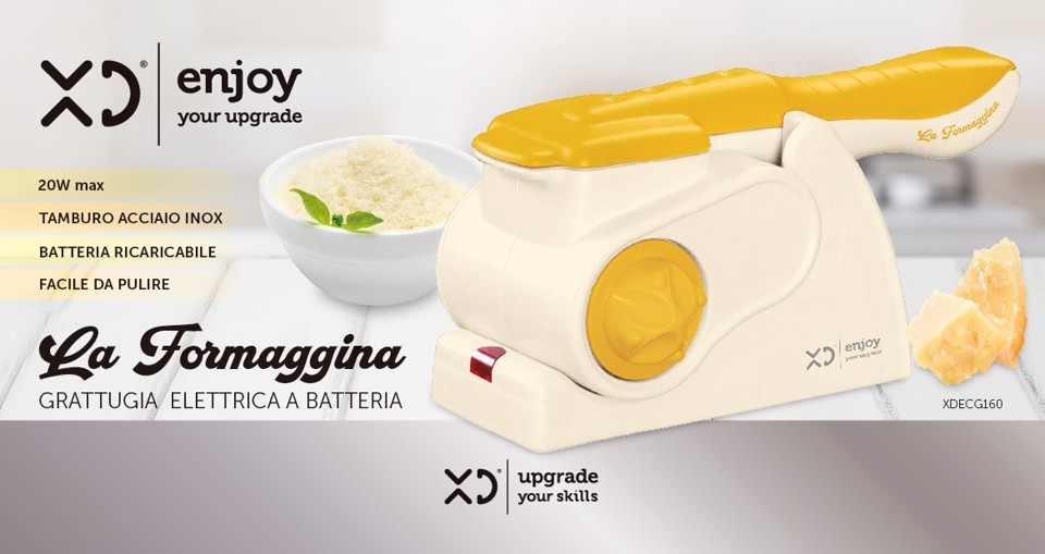 XD Enjoy XDECG160 grattugia elettrica - La Formaggina - colore Giallo