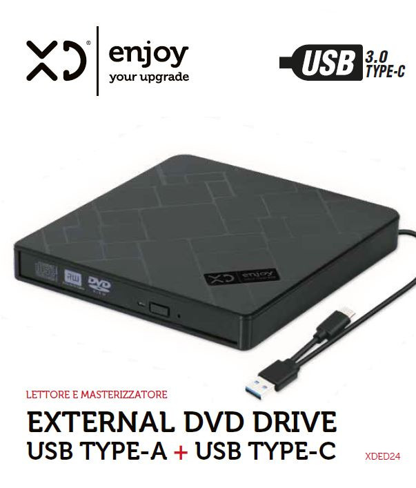XD Enjoy XDED24 masterizzatore lettore di disco ottico DVD-RW Nero