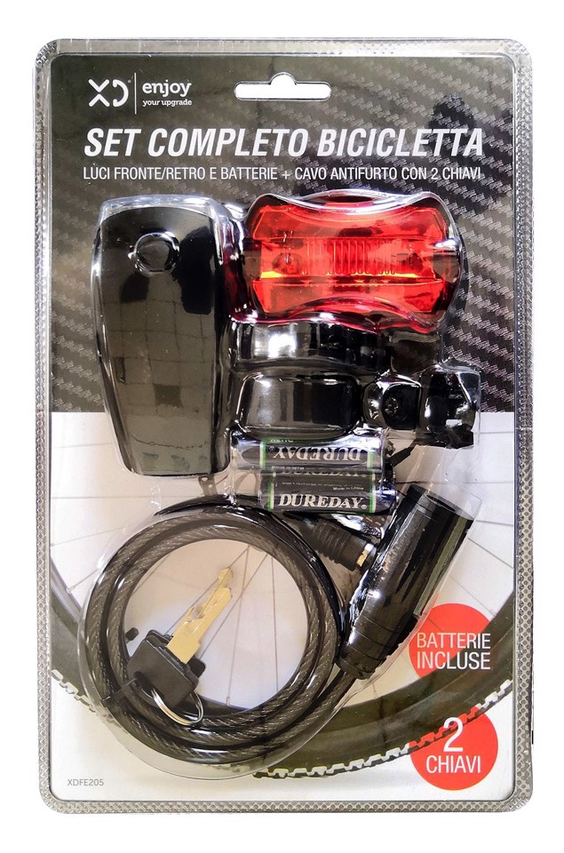 XD Enjoy XDFE205 illuminazione bicicletta Illuminazione posteriore + Illuminazione anteriore (set) LED