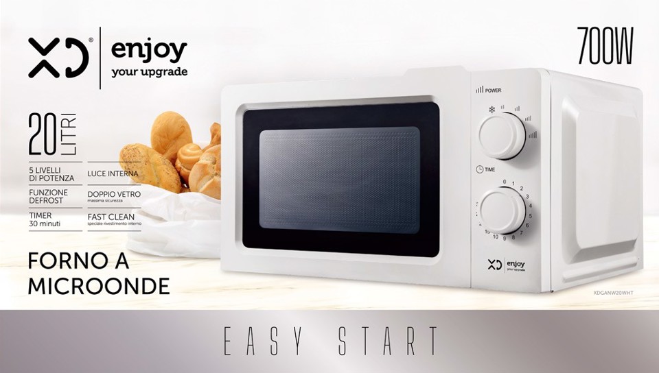 XD Enjoy XDGANW20WHT forno a microonde Superficie piana Solo microonde 20 L 700 W Bianco