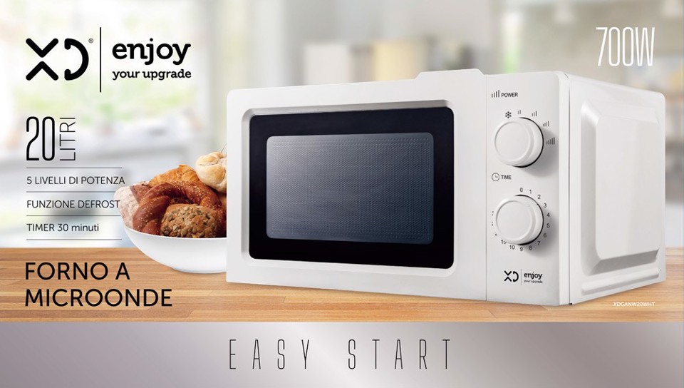 XD Enjoy XDGANW20WHT forno a microonde Superficie piana Solo microonde 20 L 700 W Bianco