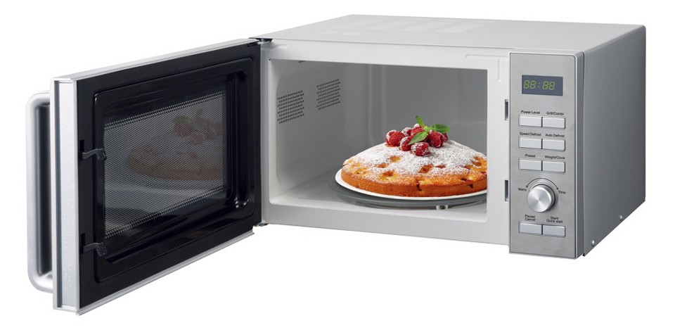 XD Premium XDGANW25SBG forno a microonde Superficie piana Microonde con grill 25 L 900 W Nero, Argento