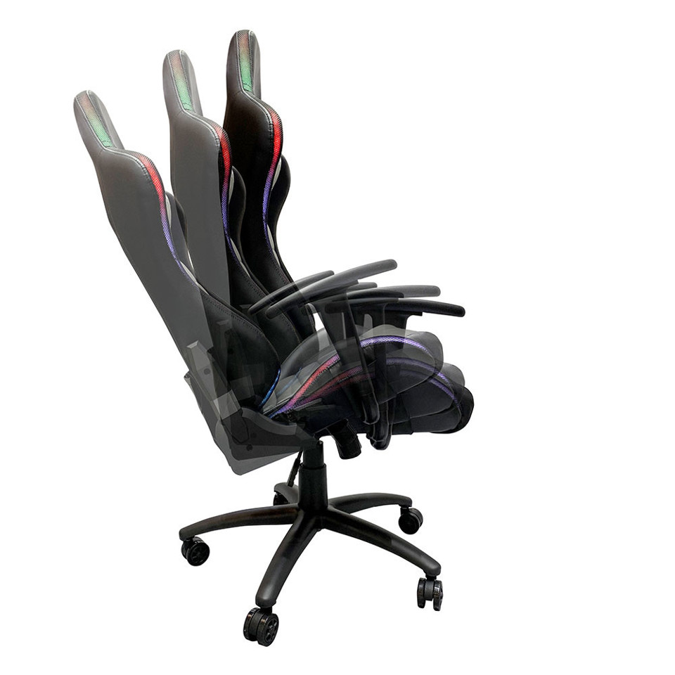 XD Enjoy XDGC015 poltrona gaming Seduta imbottita Nero, sedia gaming con led e usb