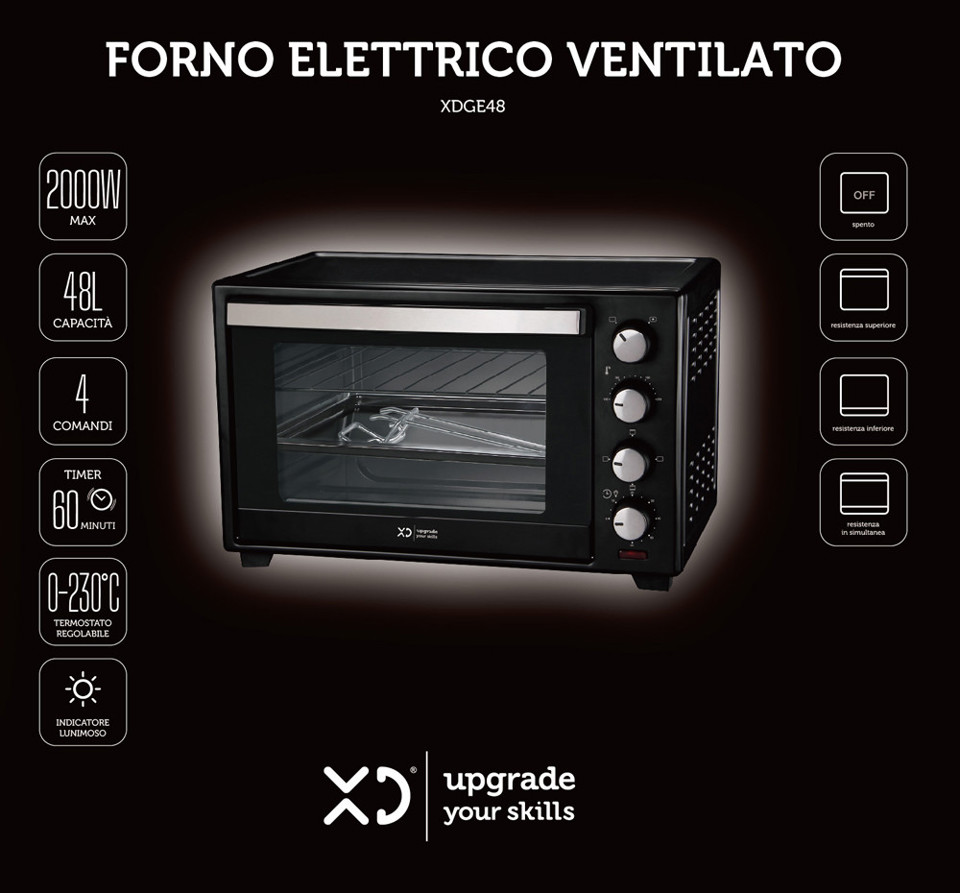 XD Enjoy XDGE48 forno 48 L 2000 W Nero