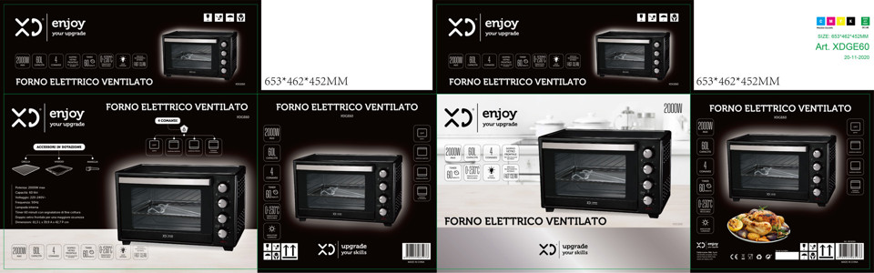 XD Enjoy XDGE60 forno 60 L 2000 W Nero