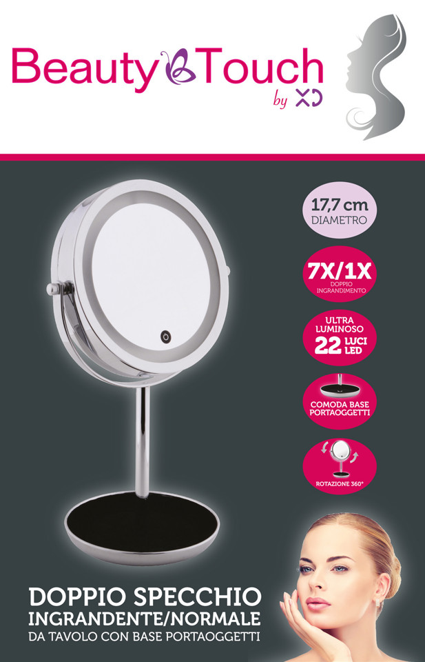 XD Enjoy XDGF8532 specchietto per trucco Libera installazione Rotondo Cromo