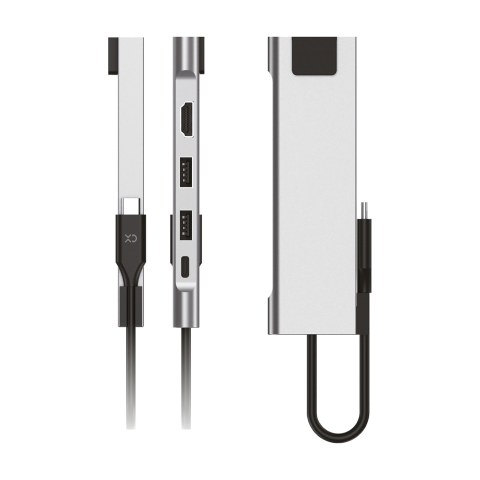 XD Enjoy XDGH44 hub di interfaccia USB 3.2 Gen 1 (3.1 Gen 1) Type-C 5000 Mbit/s Argento XD Enjoy XDGH44 hub di interfaccia USB 3.2 Gen 1 (3.1 Gen 1) Type-C 5000 Mbit/s Argento