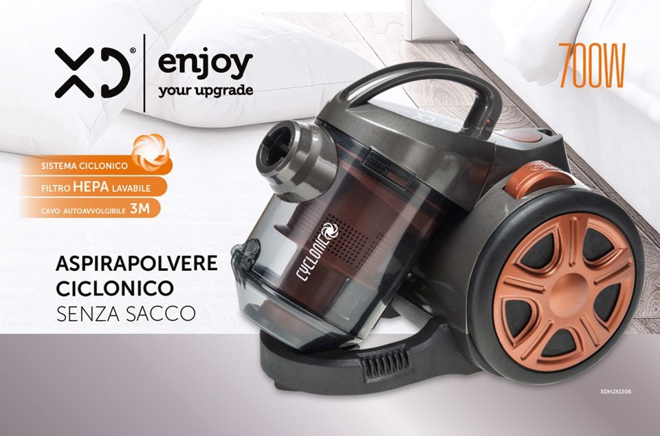 XD Enjoy XDHJX1306 aspirapolvere a traino 1,5 L A cilindro Secco 700 W Senza sacchetto