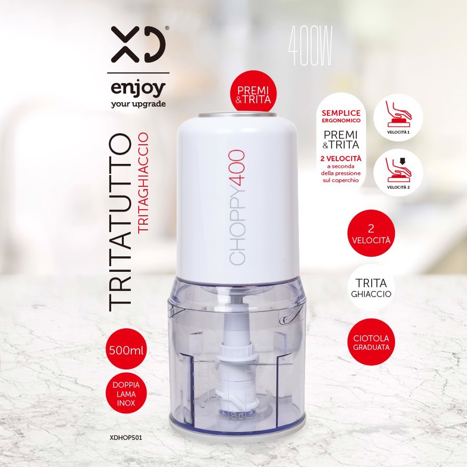 XD Enjoy XDHOP501 tritaverdure elettrico 0,5 L 400 W Bianco