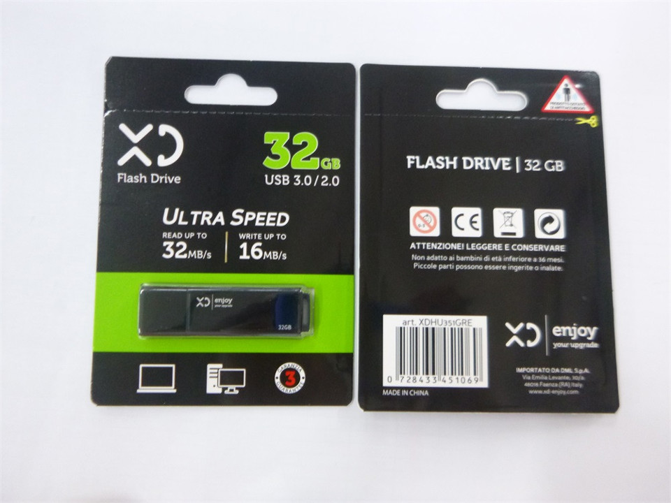 XD Enjoy XDHU351GRE unità flash USB 32 GB USB tipo A 3.0 Nero