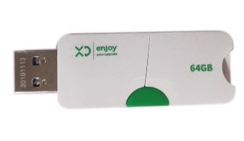XD Enjoy XDHU905GRE unità flash USB 64 GB USB tipo A 3.0 Verde, Bianco
