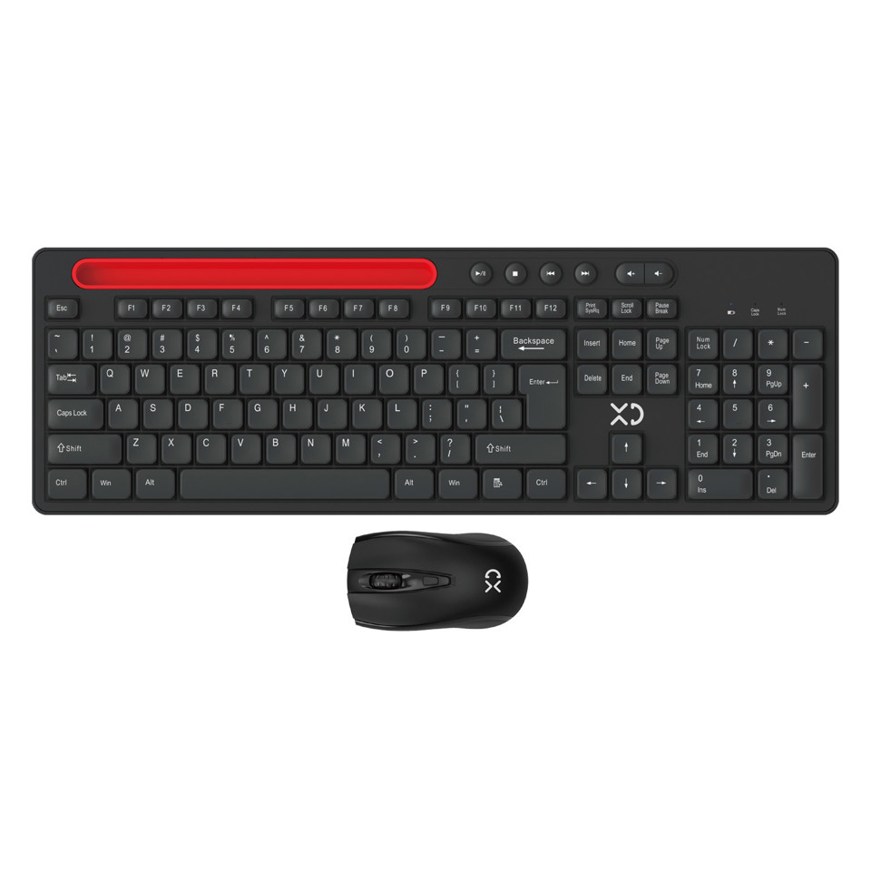XD Enjoy XDKB266BLK tastiera RF Wireless QWERTY Nero, Rosso XD Enjoy XDKB266BLK tastiera RF Wireless QWERTY Nero, Rosso