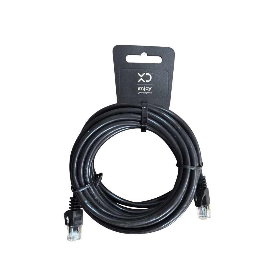 XD Enjoy XDLAN50 cavo di rete Nero 5 m Cat6 XD Enjoy XDLAN50 cavo di rete Nero 5 m Cat6