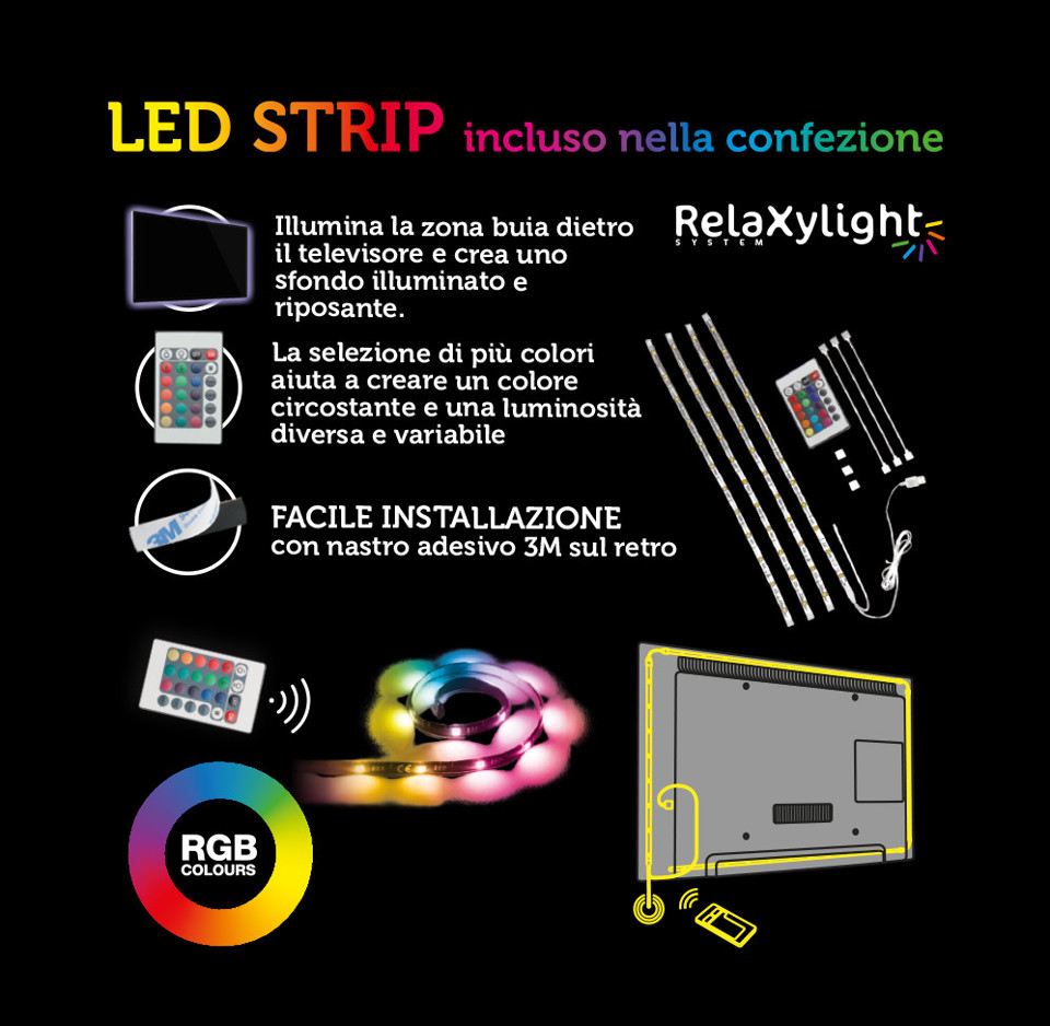 XD Enjoy XDLHTL12N Supporto TV a parete 109,2 cm (43") Nero