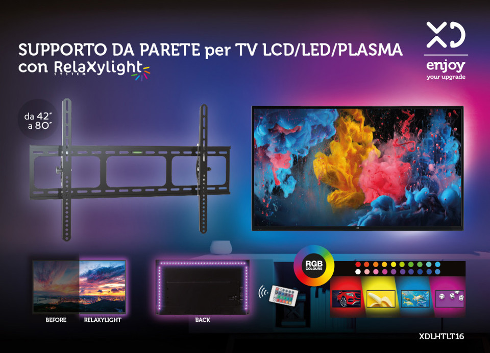 XD Enjoy XDLHTLT16 Supporto TV a parete 2,03 m (80") Nero