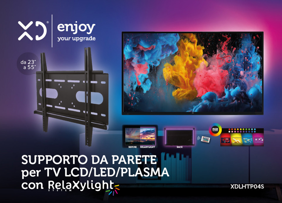 XD Enjoy XDLHTP04S Supporto TV a parete 139,7 cm (55") Nero