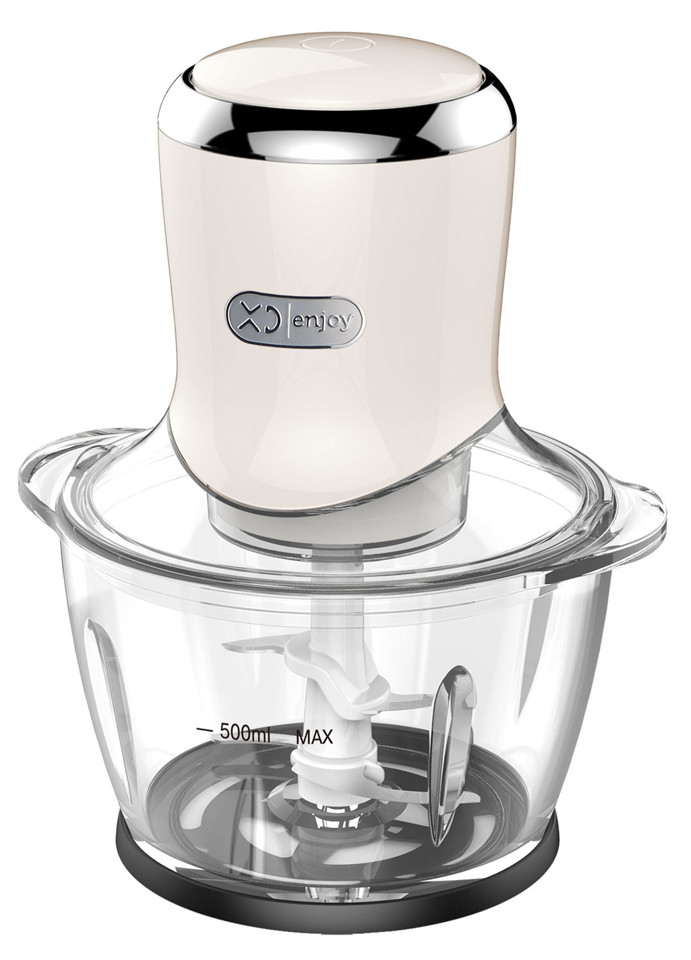 XD Enjoy XDMOL03CR Tritatutto elettrico 1lt ciotola vetro doppia lama 300 W Crema vintage