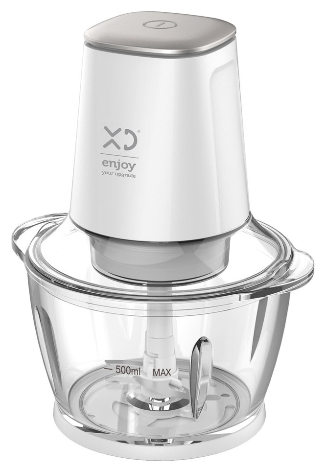 XD Enjoy XDMOL06WH Tritatutto elettrico 1lt ciotola in vetro 250 W Bianco XD Enjoy XDMOL06WH Tritatutto elettrico 1lt ciotola in vetro 250 W Bianco