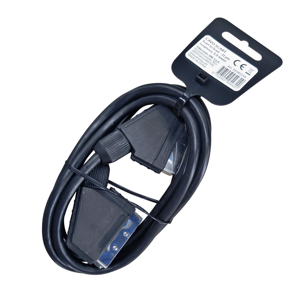 XD Enjoy XDMS150 Cavo SCART 1,5 m SCART (21-pin) 3 x SCART (21-pin) Nero