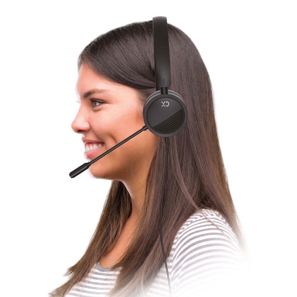 XD Enjoy XDNWB360 cuffia e auricolare Cablato A Padiglione Ufficio USB tipo A Nero