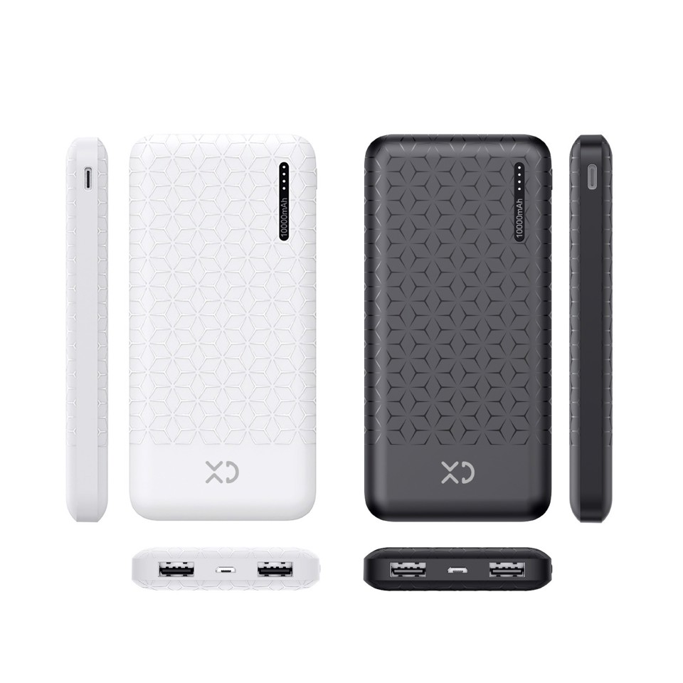 XD Enjoy XDPB57DUO kit 2 pezzi batteria portatile powerbank 10000 mAh Nero, Bianco