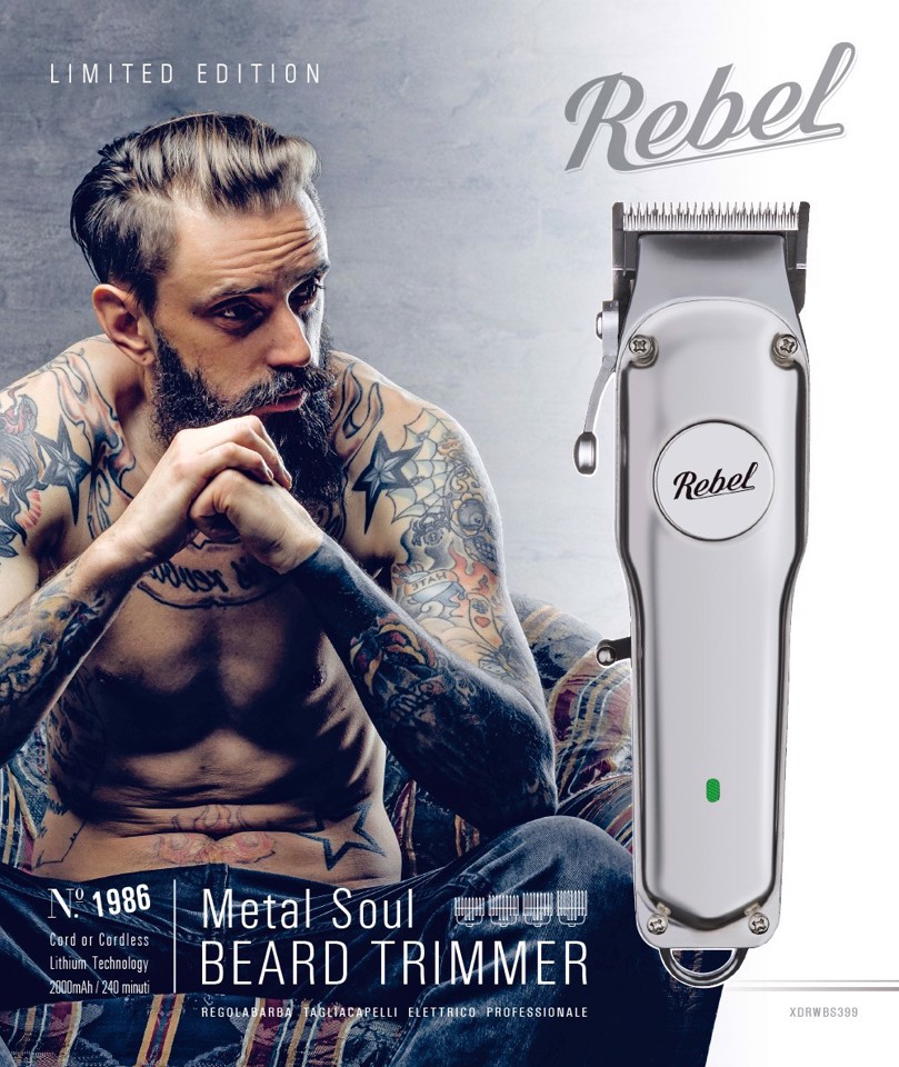 Rebel XDRWBS399 Tagliacapelli Ricaricabile 240 minuti di autonomia 4 lunghezze Argento