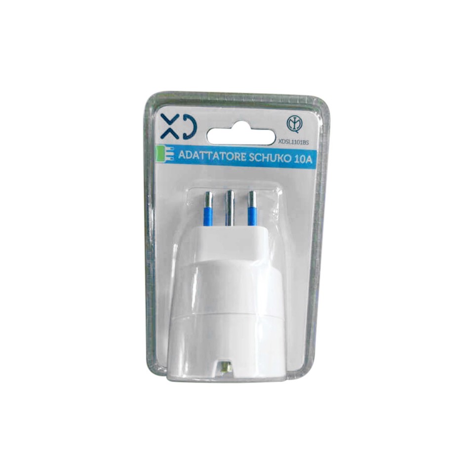 XD Enjoy XDSL1101BS adattatore per presa di corrente Tipo L (IT) Tipo F Bianco