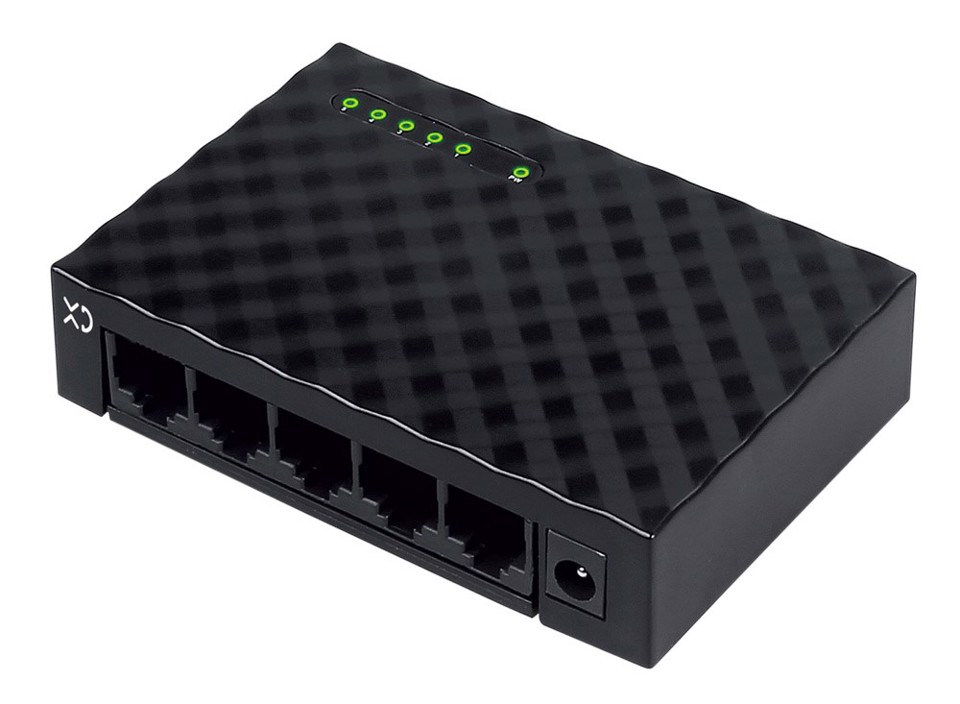 XD Enjoy XDTX55BLK switch di rete Gigabit Ethernet (10/100/1000) Nero