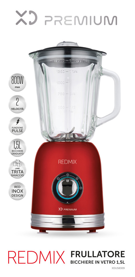 XD Enjoy XDUS8309 frullatore 1,5 L Frullatore da tavolo 800 W Rosso