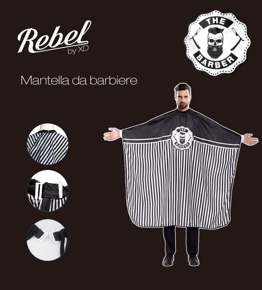 Rebel XDWGBS006 mantella da barbiere per il taglio dei capelli taglia unica unisex