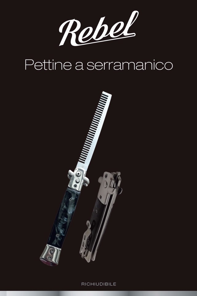 Rebel XDWGBS203 pettine a serramanico richiudibile Nero 1 pz