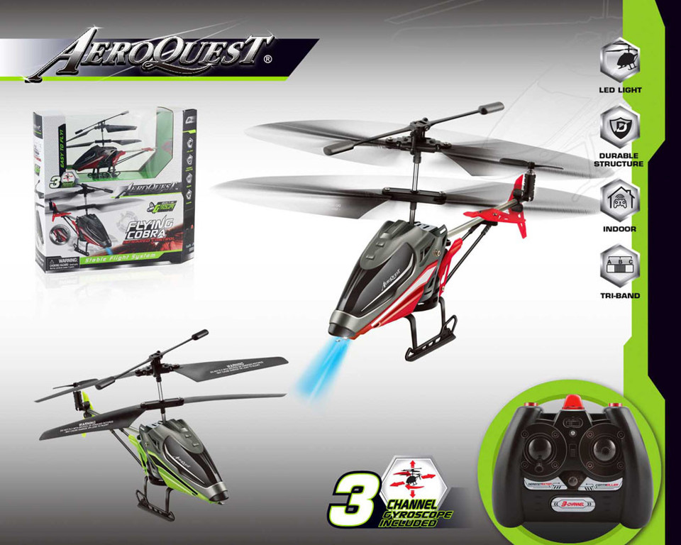 XD Enjoy Elicottero Telecomandato Sistema Di Volo Stabile Corpo In Metallo Flying Cobra Xdht20057