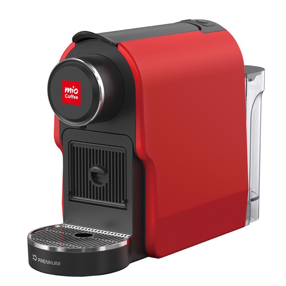 Macchina per caffè espresso a capsule compatibili Nespresso Rossa