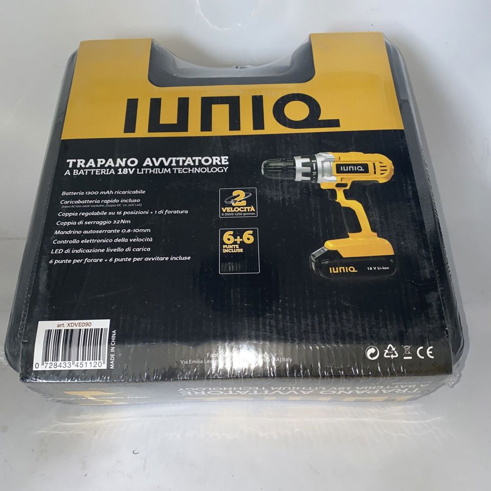 XD Enjoy Trapano Avvitatore A Batterie 18V Lithium Technology 2Velocita' 6+6 Punte Incluse XDVE090