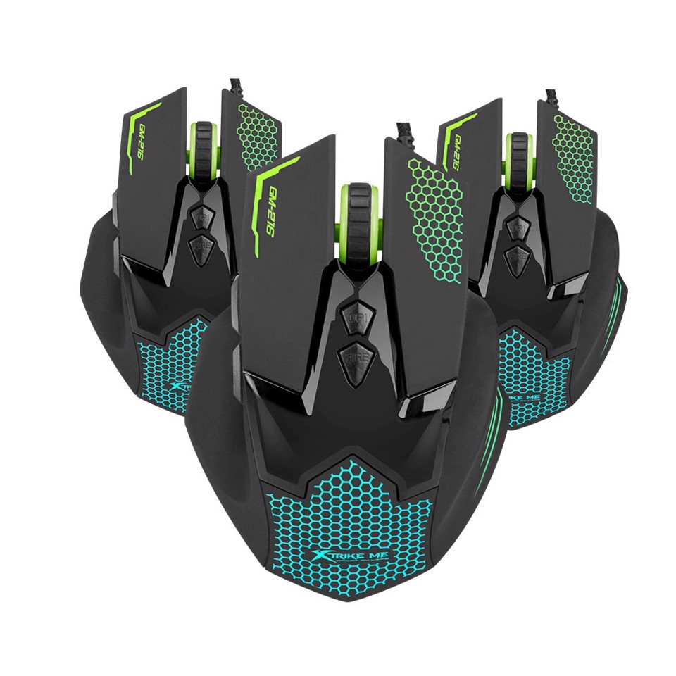 Xtrike Me GM-216 mouse USB tipo A Ottico 3600 DPI