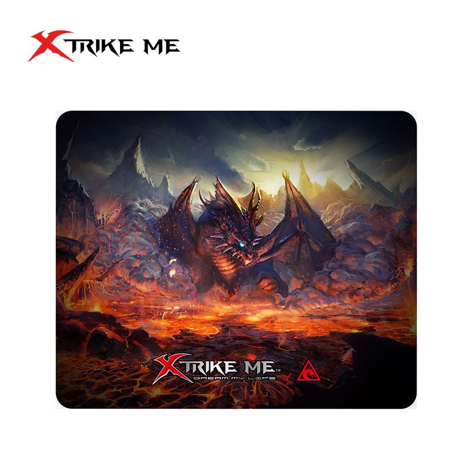 Xtrike Me MP-002 Tappetino per mouse per gioco da computer Nero, Rosso