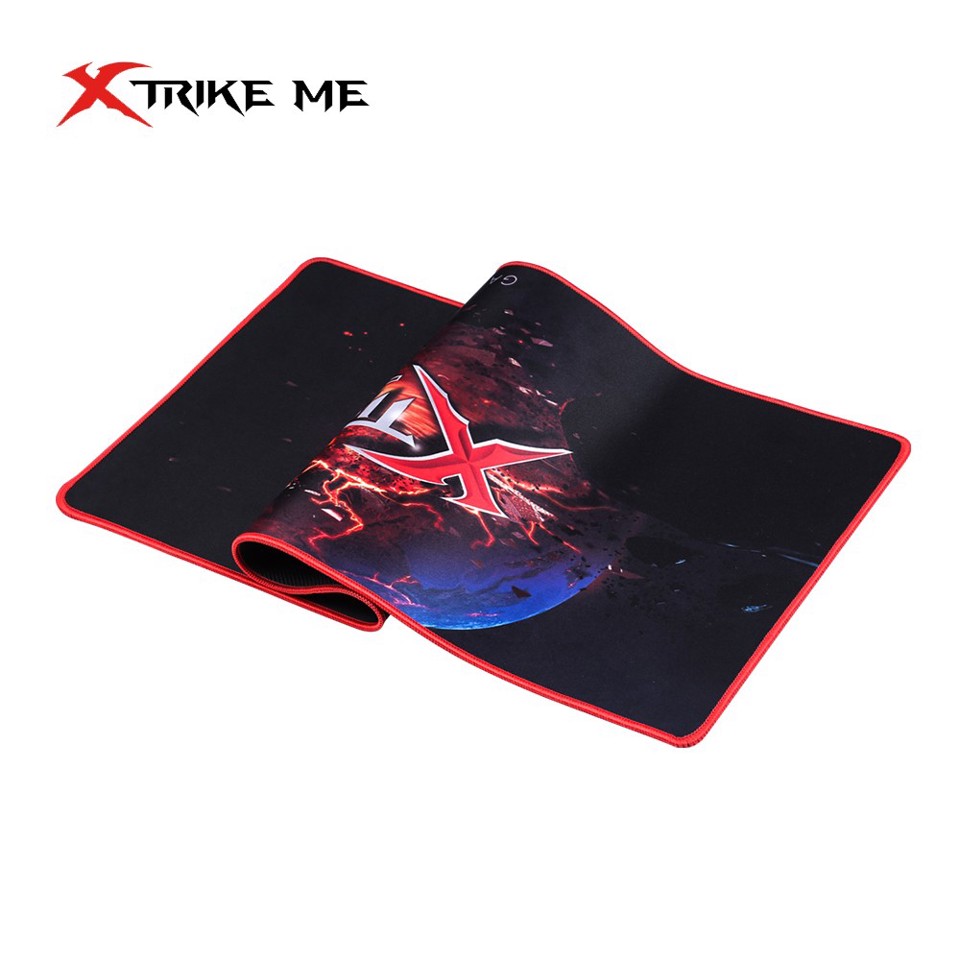 Xtrike Me MP-204 Tappetino per mouse per gioco da computer Nero, Rosso